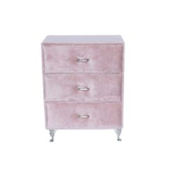 Portagioie 3 cassetti in velluto con piedi argento