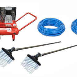 Kit 2 Abbacchiatori Motocompressore 550 Litri Tubi Aria