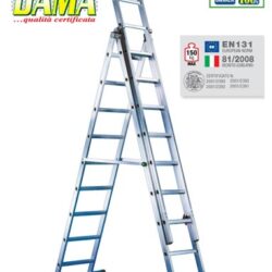 Scala Trasformabile In Alluminio 9,24 Metri A Tre Rampe