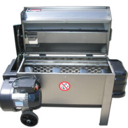 Diraspatrice Vasca Pompa 20 Quintali Apribile Inox