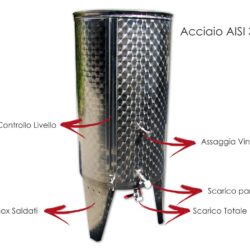 Serbatoio Acciaio Inox 330 Litri Completo