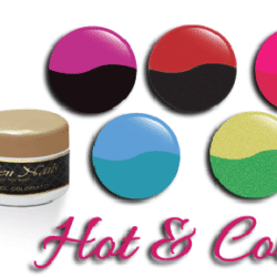 gel hot and cold golden nails