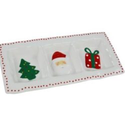 Antipastiera con figure natalizie