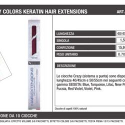 Extension cheratina colori forti