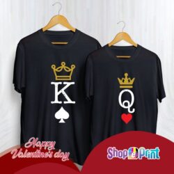 T-shirt da uomo & donna girocollo King & Queen