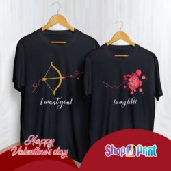 T-shirt da uomo & donna girocollo Arco e Cuore