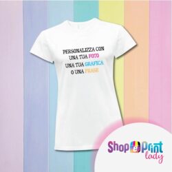 t-shirt donna personalizzata bianca
