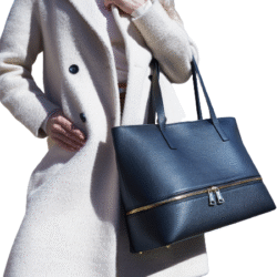 AMBAG Borsa Pelle Porta Pranzo e Pc Portatile