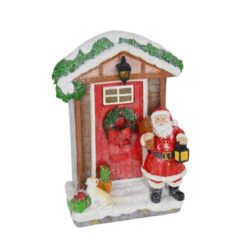 Porta luminosa natalizia con Babbo Natale