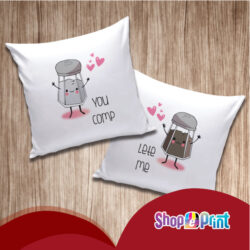 Coppia Cuscini Quadrati San Valentino Love