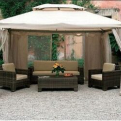 gazebo in alluminio sahara ecrù