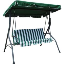 dondolo in acciaio 3 posti verde