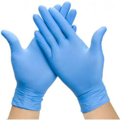 guanti nitrile monouso blu