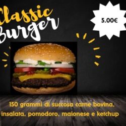 chips burgers 150 grammi di succosa carne bovina, cheddar,patatine,salsa bbq,maionese