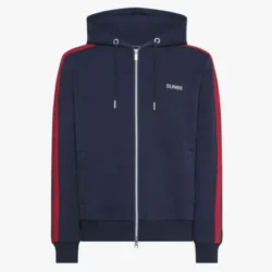 felpa uomo blu navy con cappuccio full zip sun 68