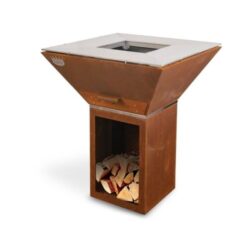 barbecue a legna clementi modello colorado in acciaio