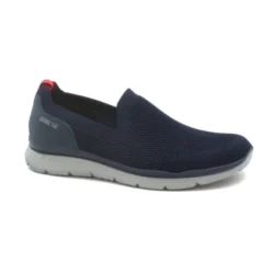 Scarpe uomo blu sneakers slip on tessuto Enval Soft