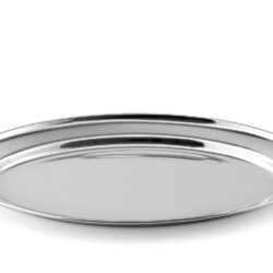 vassoio ovale in acciaio inossidabile 35 x 24.5 x 2.5 cm