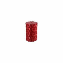 Candela cilindrica cm 10h glitter red Tognana