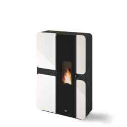 stufa pellet stretta slim eva calor modello kendra 7,5 kw