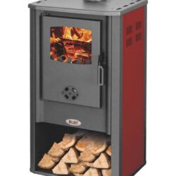 stufa a legna atene rosso 7,2 kw