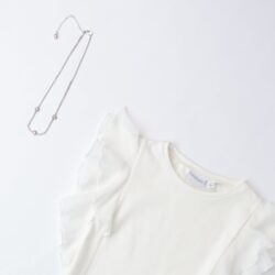 Maglietta con collana Panna Bambina Ragazza Sarabanda