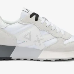 Sneaker Uomo Sportive Bianche con Dettagli Grigi Sun68