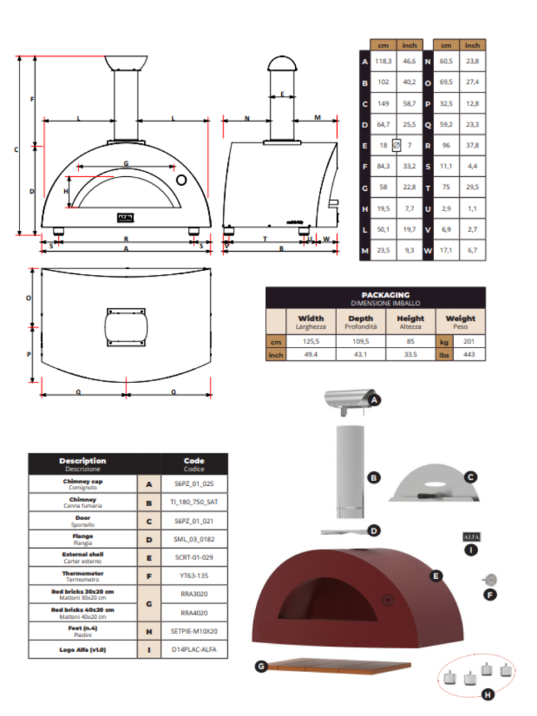 forno alfa forni moderno 5 pizze a legna - Image 6
