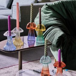 Porta candela Glass Design Mushroom