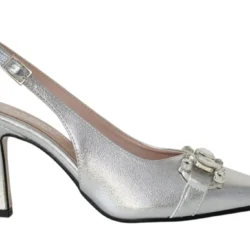 Chanel Donna con Strass in Pelle Argentata