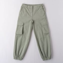 Pantalone Bambina Ragazza Verde Salvia