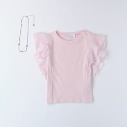 Maglietta Bambina Ragazza Rosa