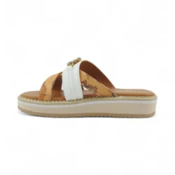 Ciabatta Donna Geo Beige Bianco ALVIERO MARTINI 1° CLASSE