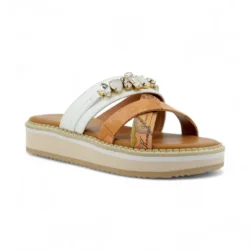 Ciabatta Donna Geo Beige Bianco ALVIERO MARTINI 1° CLASSE