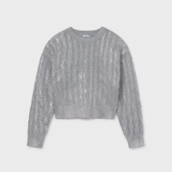Maglioncino Ragazza Argento Lurex