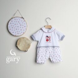 Pagliaccetto Neonata ciliegine in Jersey Gary