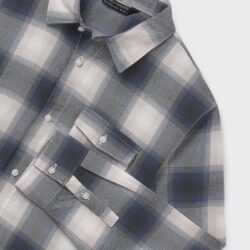 Camicia Quadri Grigia Bambino Ragazzo