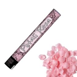 cannone spara coriandoli petali tessuto rosa