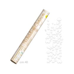 cannone spara cuori bianchi 40 cm