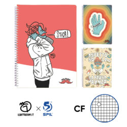 quaderno spil maxi spiralato il baffogram 4MM A4