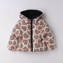 Giubbotto Bambina Cuori Animalier