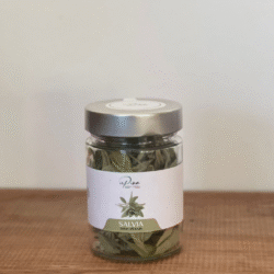 Salvia essiccata in foglie – vaso in vetro