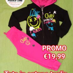 Tuta Bambina in Cotone con Felpa e Pantaloni Guru