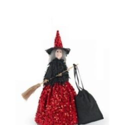 befana sacco in velluto e paillettes tono su tono