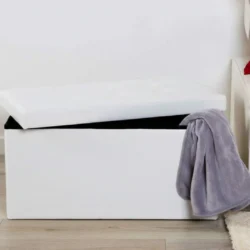 Pouf Simil Pelle Only Version 76 x 38 x 38 cm Linea Oro
