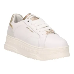 Sneakers donna bianca in pelle con charm Janet&Janet
