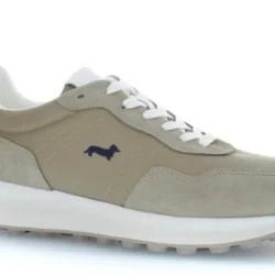 Sneakers uomo in pelle e tessuto Beige Harmont & Blaine