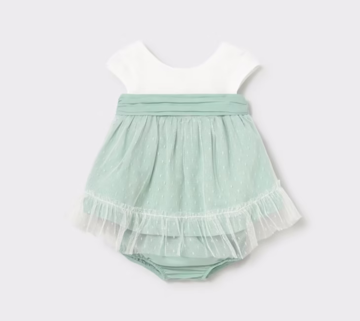 Vestito Neonata Verde