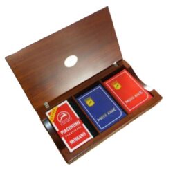 scatola noce con 3 mazzi modiano