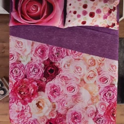 Completo Letto Matrimoniale Cotone Flower Dream Linea Oro